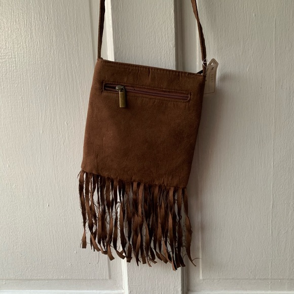 Brown Fun Fringe Crossbody Bag - Picture 3 of 3